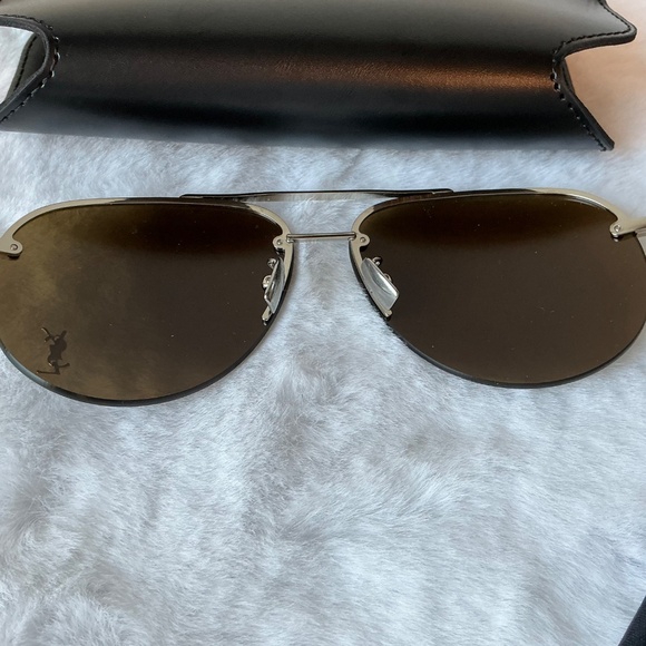 Saint Laurent 63MM Aviator Sunglasses YSL BRAND NEW main image 4